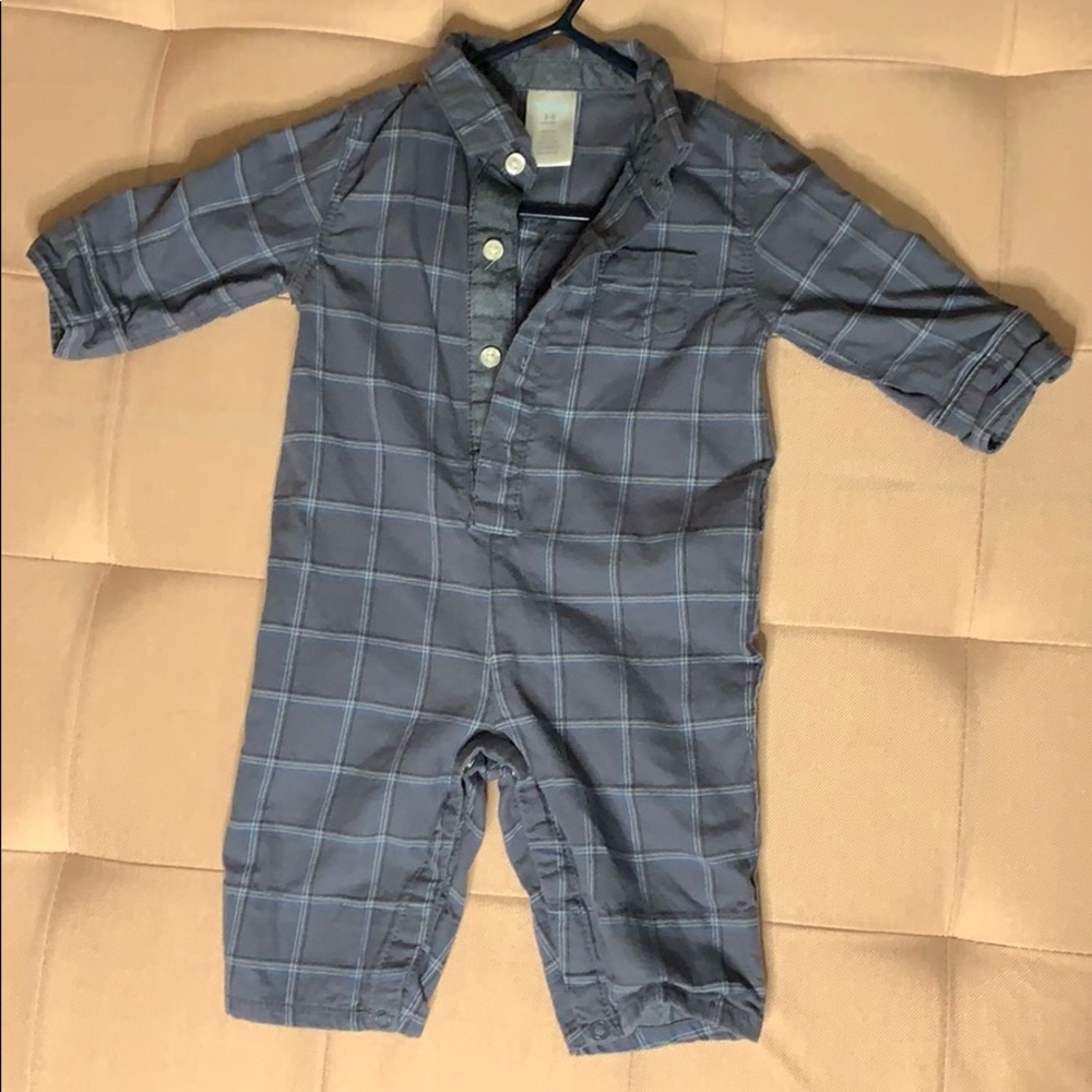 Gymboree baby boy jumpsuit, utility style. Blue
